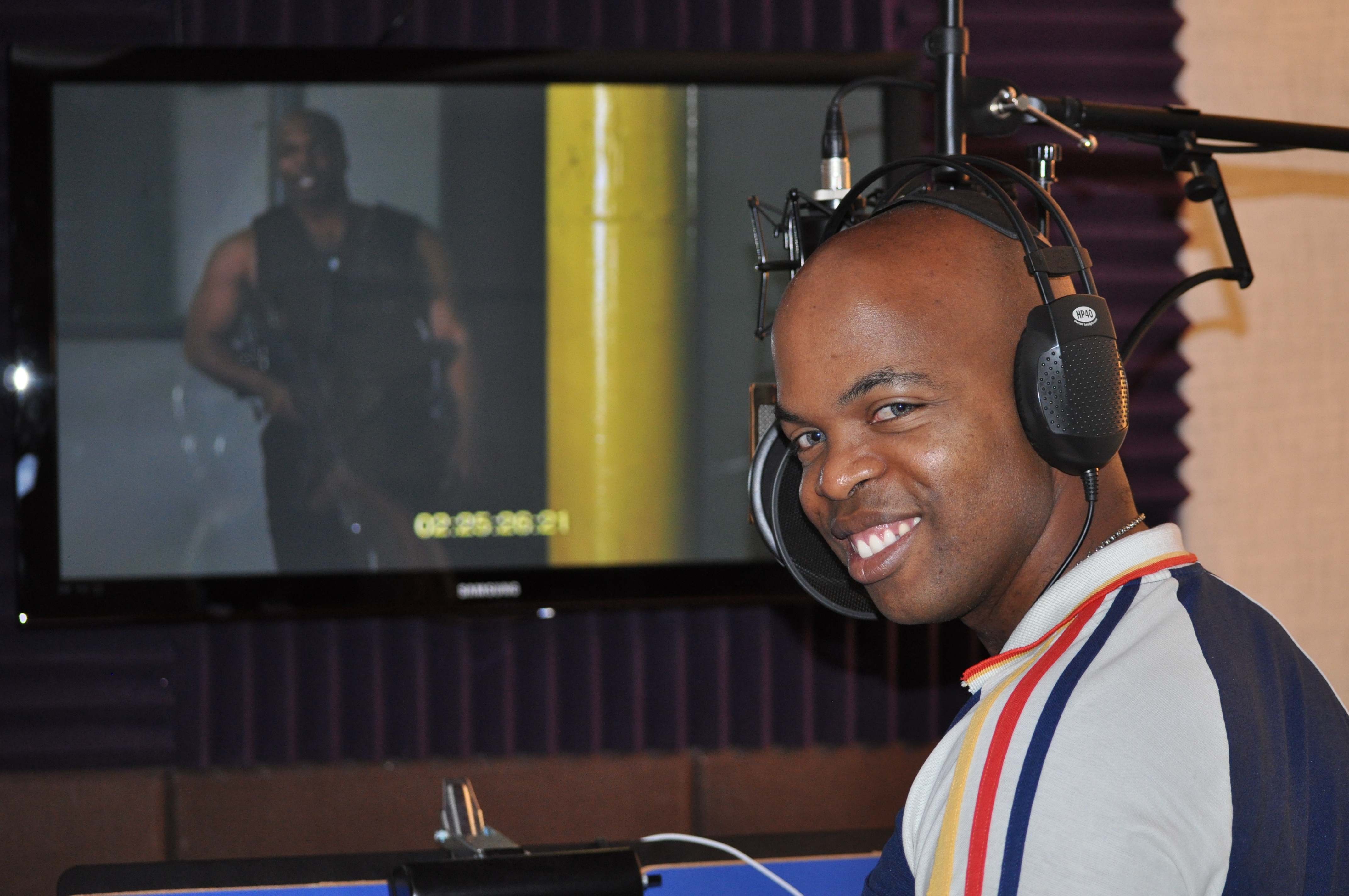 Andre Gordon does an ADR session for his character RANGER in Sony's CROSS