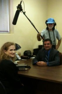 Ginger Cerio and Dale Beasley filming on set of WE ARE BALANCE