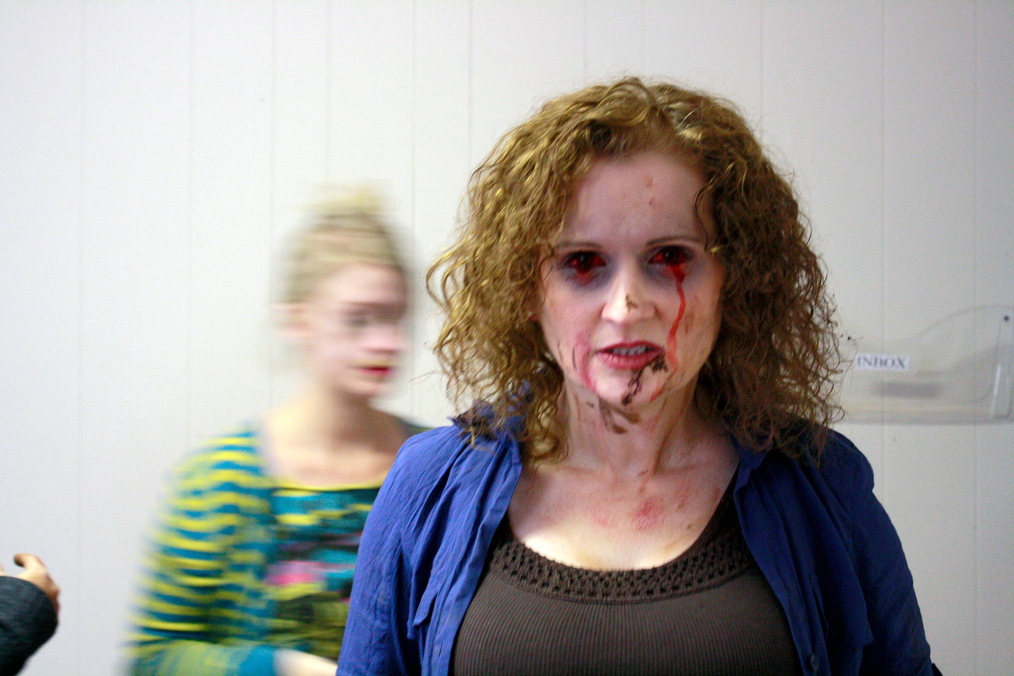 Ginger Cerio on set of As Though Dead