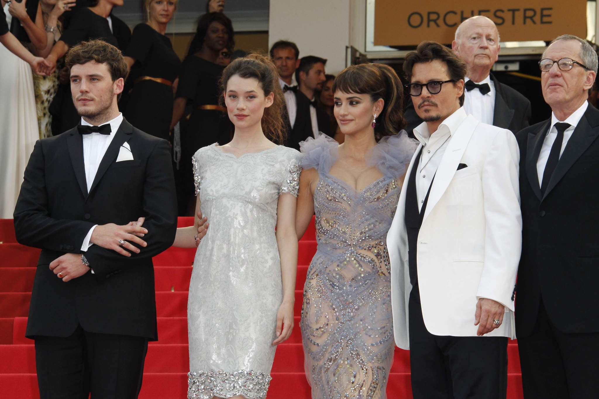 Johnny Depp, Penélope Cruz, Astrid Bergès-Frisbey and Sam Claflin at event of Karibu piratai: ant keistu bangu (2011)