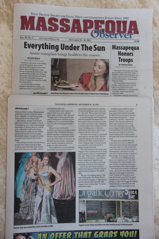 Liana front page newspaper, Massapequa, New York