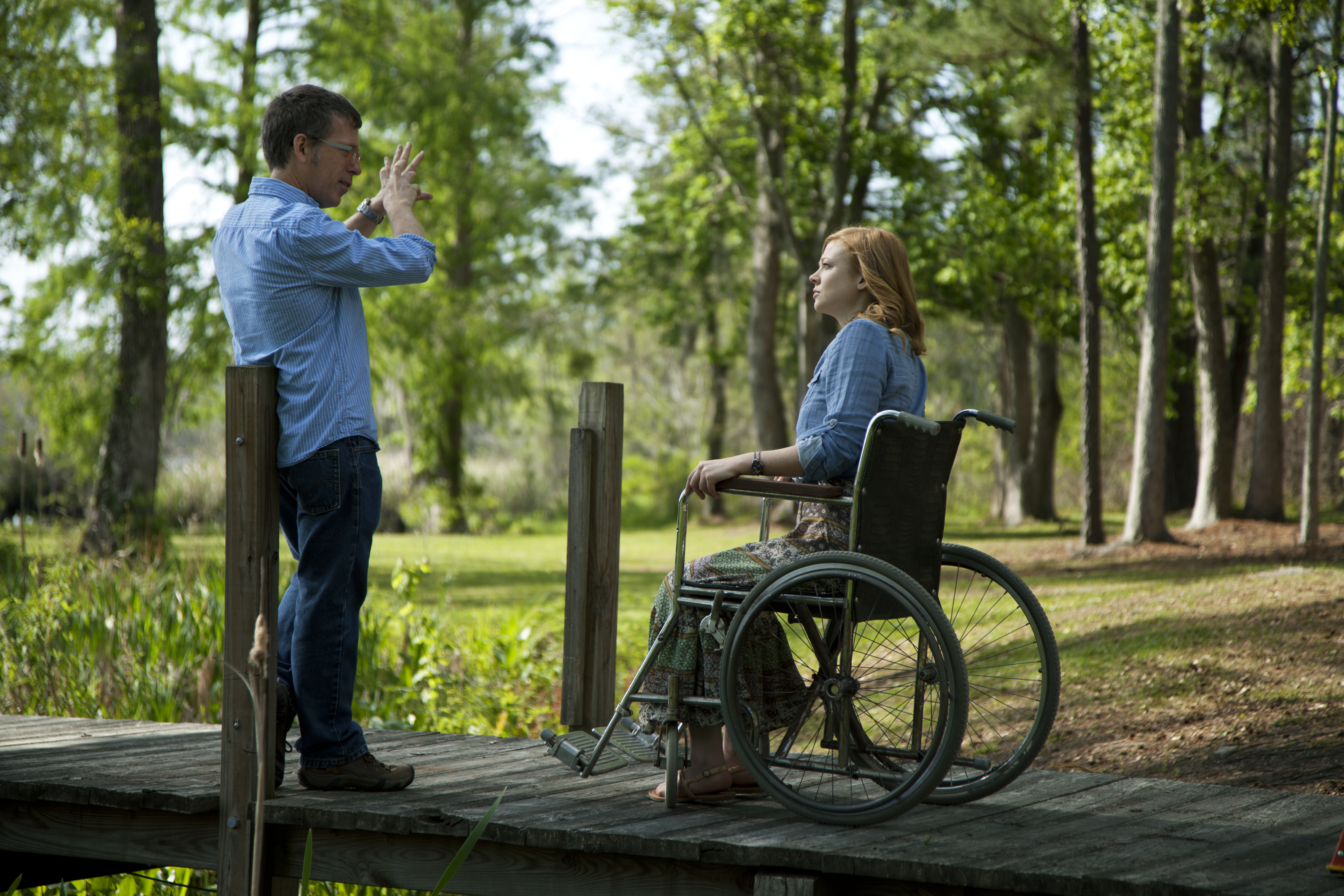 Still of Kevin Greutert and Sarah Snook in Dzesabele: dvasios prakeiksmas (2014)