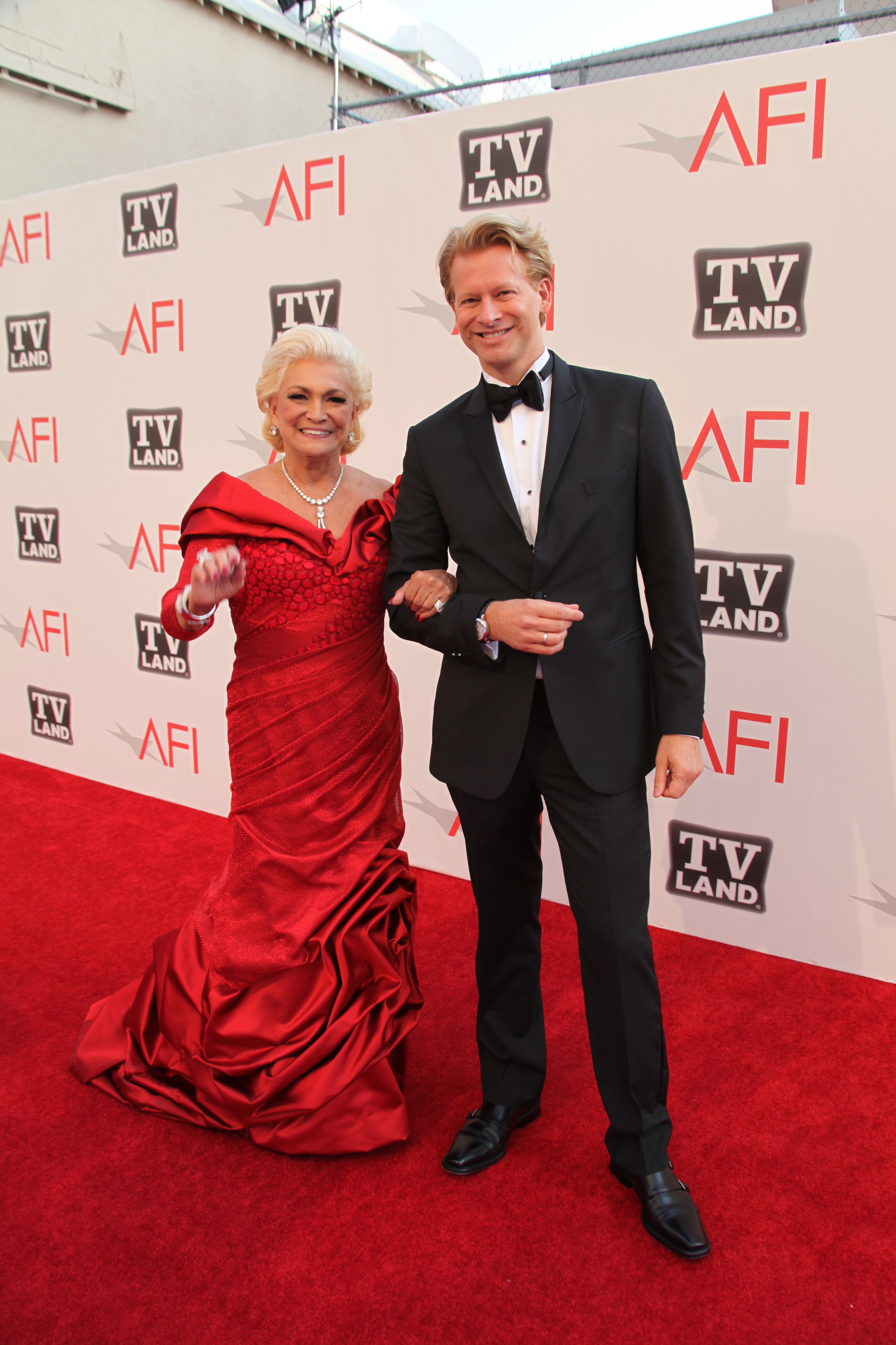 Marcello Coltro and Brazil's TV first lady Hebe Camargo at the 39th AFI Life Achievement Award honoring Morgan Freeman