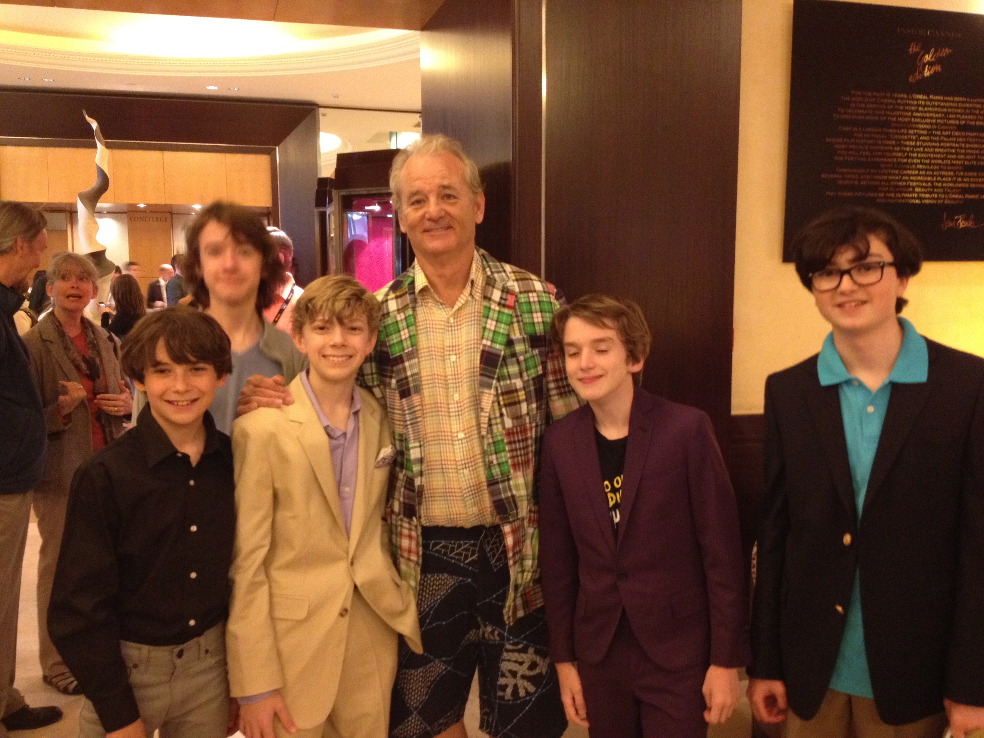 Gabe with Bill Murray and part of troop 55 from Moonrise