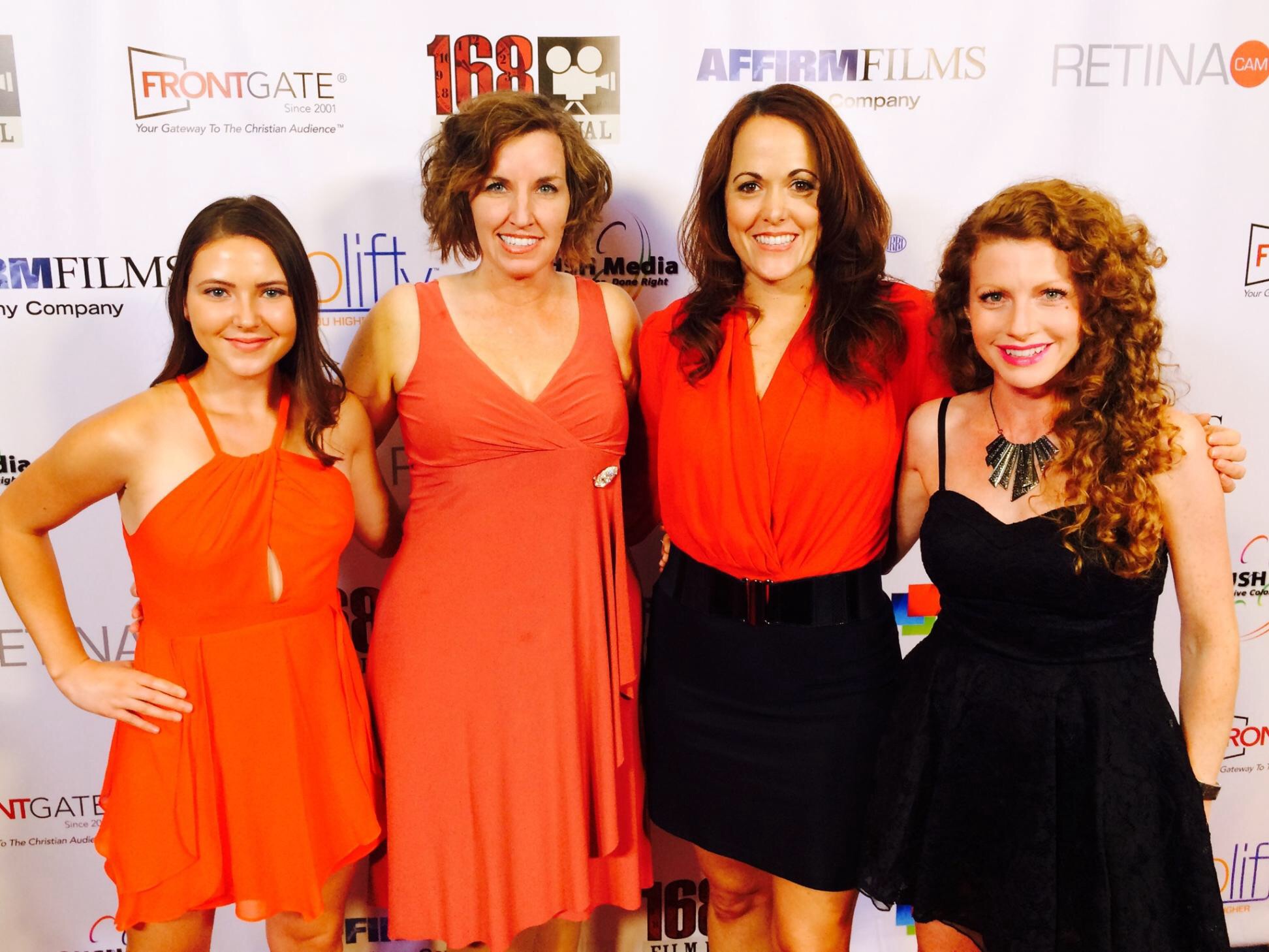 Actress Samantha Hodges, Heidi Appe, & Amber Alexander with Director Stephanie Wiseman @ 2015 168 Film Festival for 