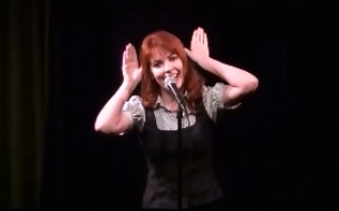 Being a Gremlin during one of my stand-up sets.