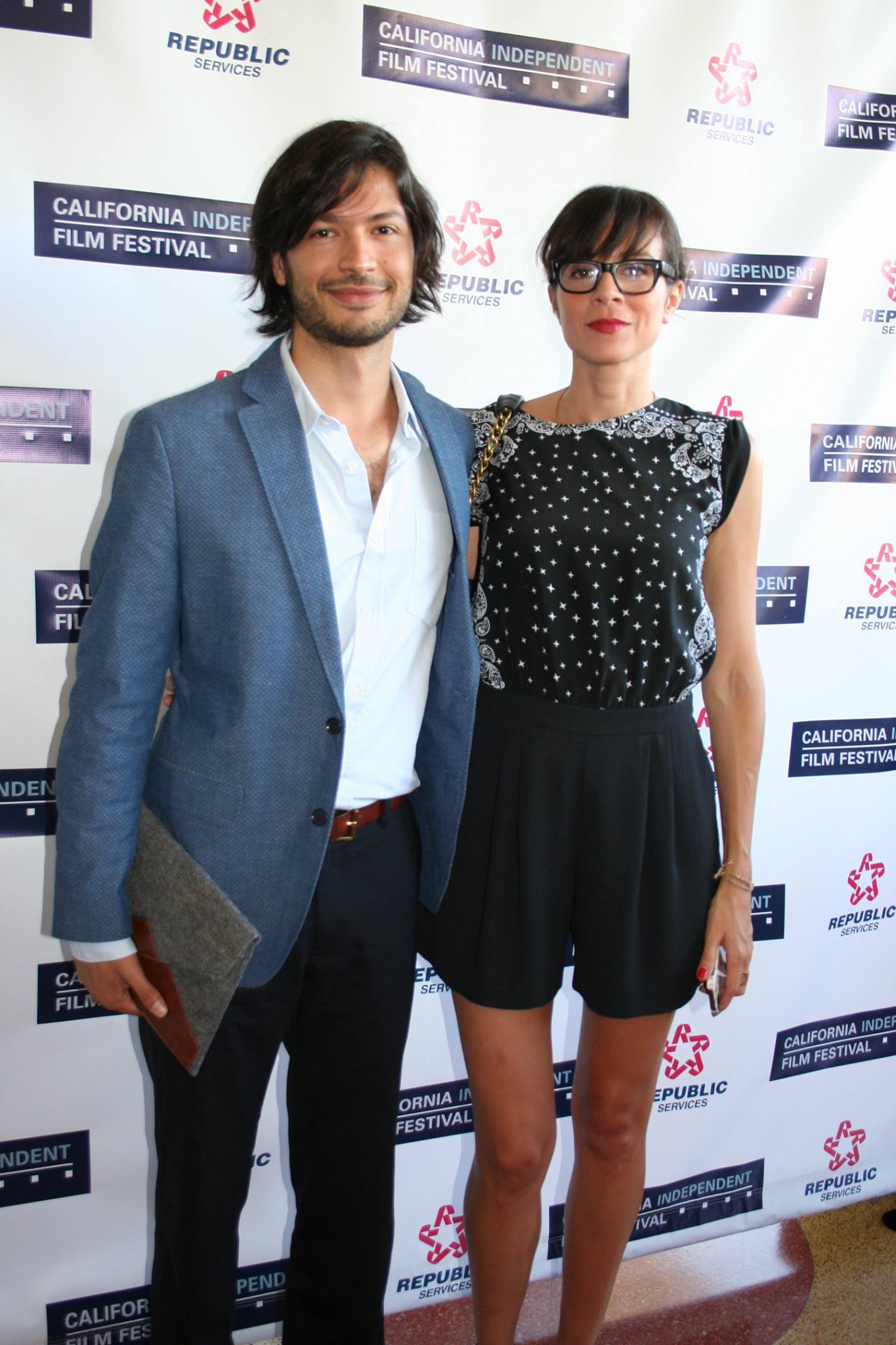 Nikhil Melnechuk with actress Melissa Jackson at CAIFF 2014 Opening Night