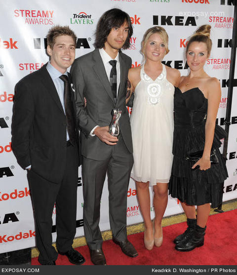 Richard Askin, Nicholas Carlton, Sophie Tilson at the 2010 Streamy Awards.