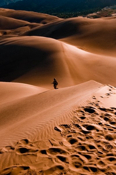 On location at the Great Sand Dunes in Colorado