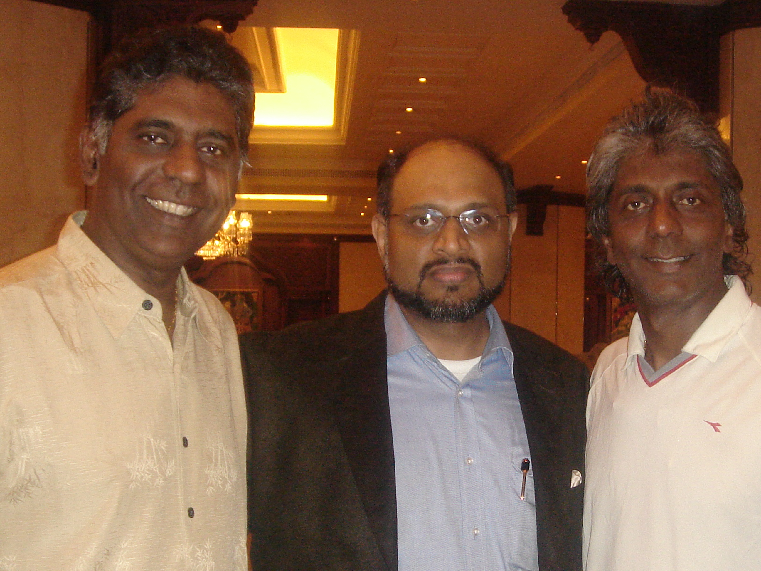 U.N. Goodwill Ambassador Vijay Amritraj, SJ Reddy, Former Indian Davis Cup Player Anand Amritraj