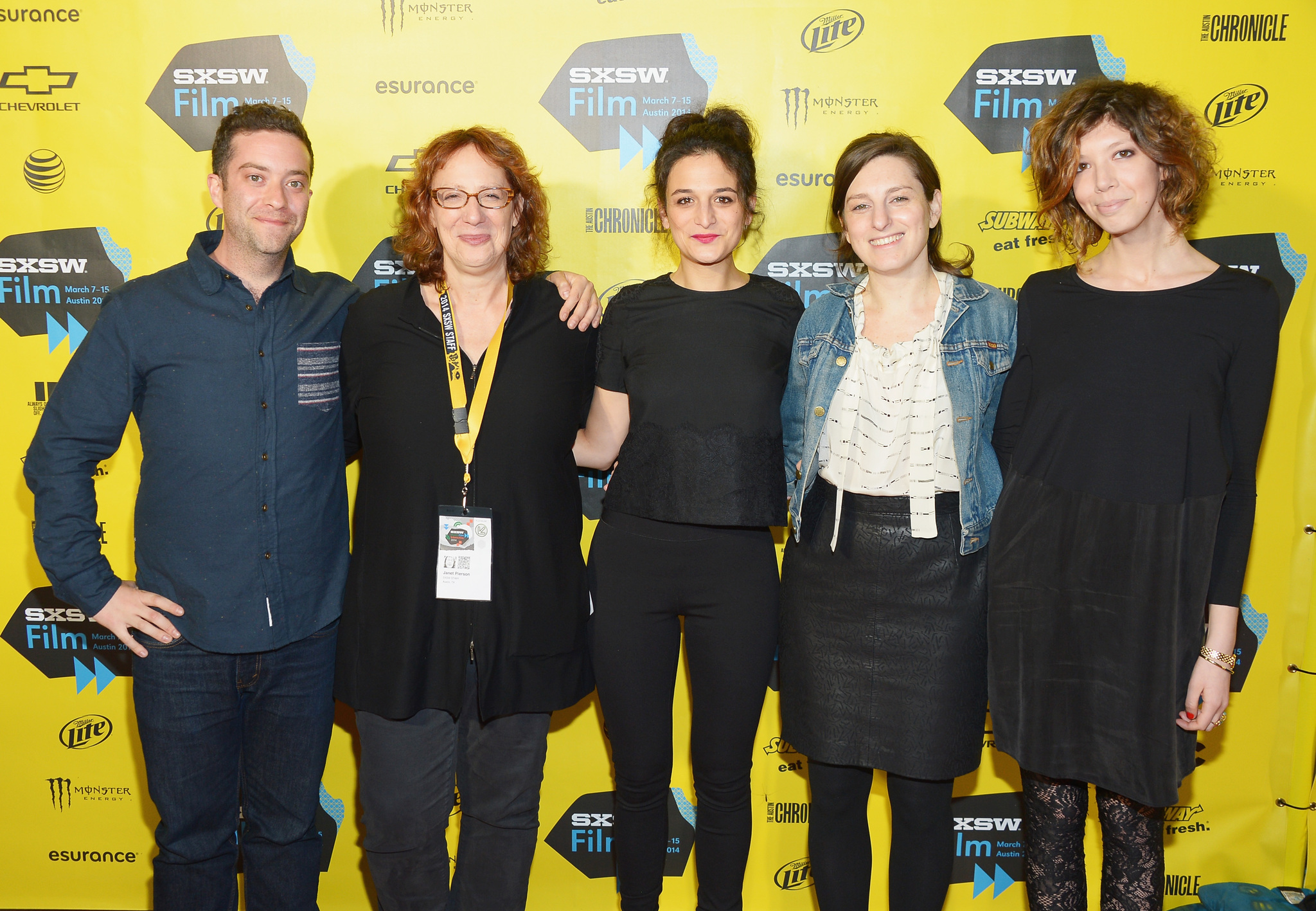 Janet Pierson, Jenny Slate, Gillian Robespierre, Elisabeth Holm and Gabe Liedman at event of Obvious Child (2014)