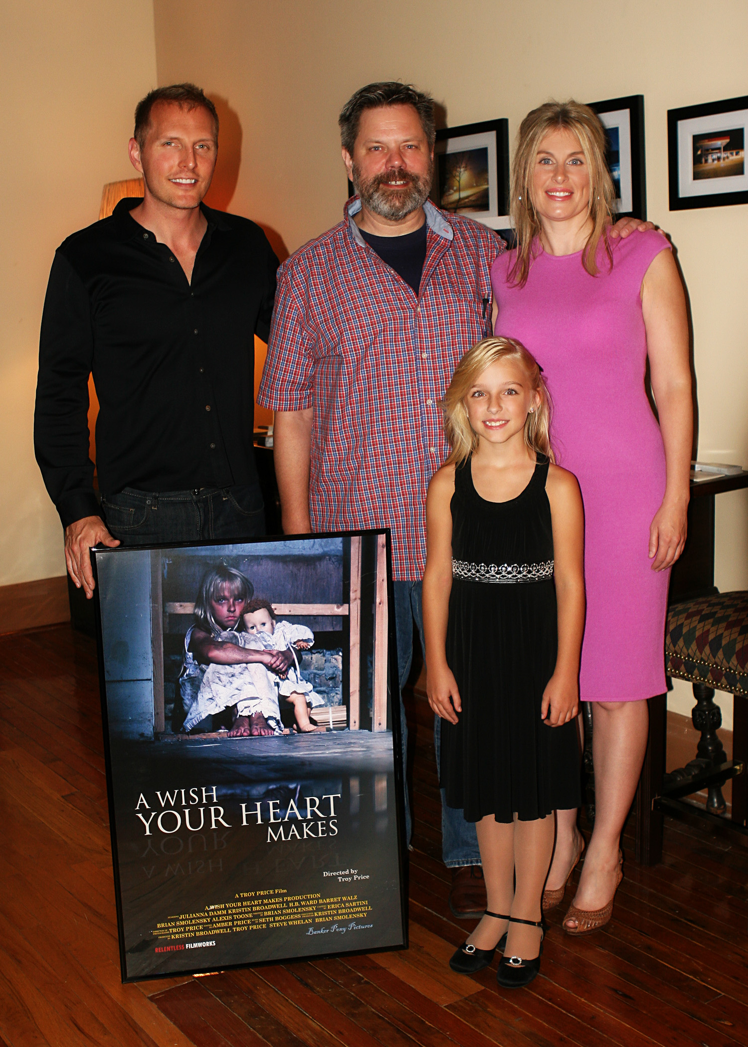 Screening party for A Wish Your Heart Makes with Barret Walz, H.B. Ward, Kristin Broadwell and Julianna Damm