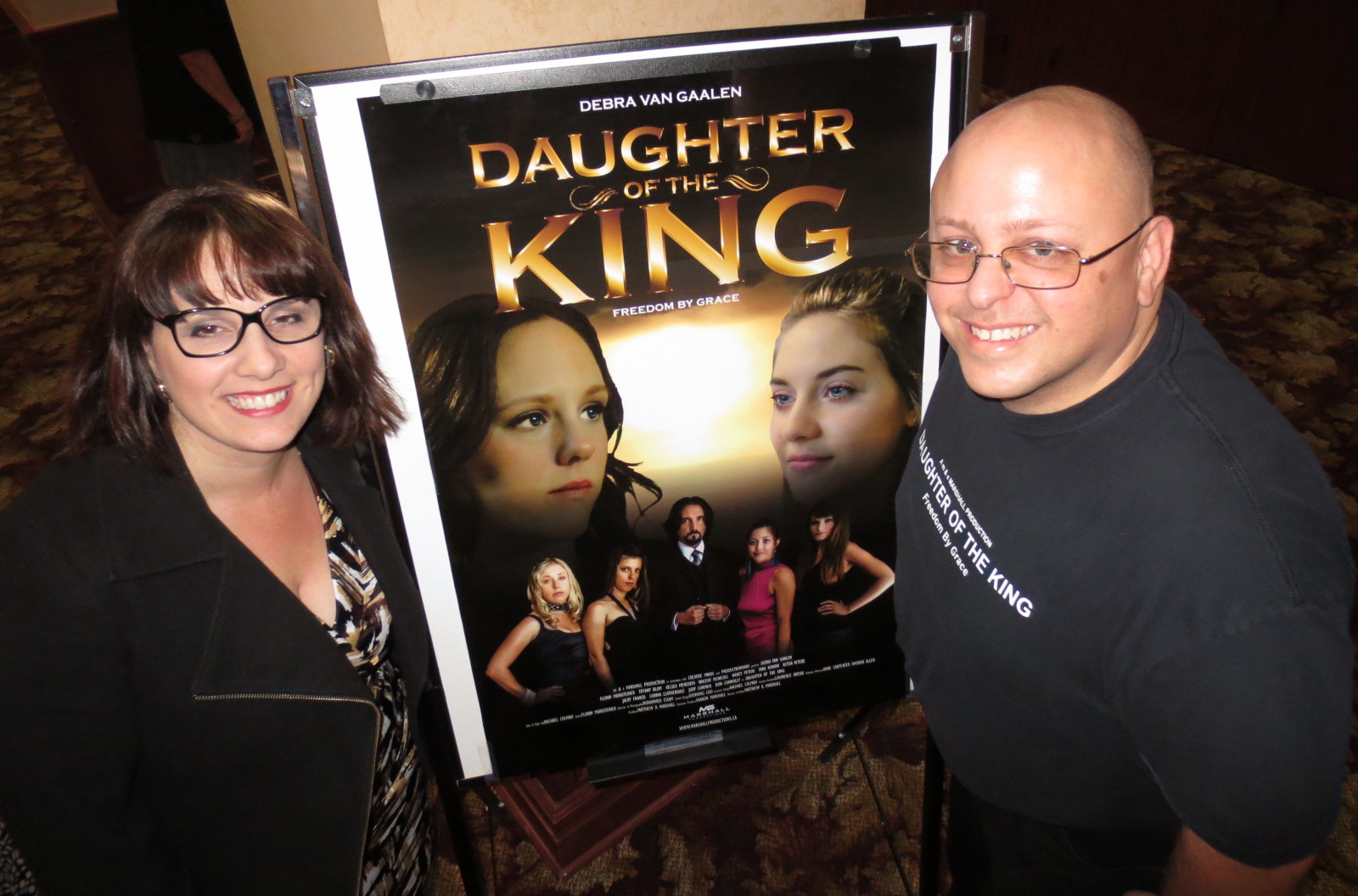 Angela Corso, program manager, Chatham-Kent Women's Centre, and Daughter of the KIng film director Matthew Marshall presented 
