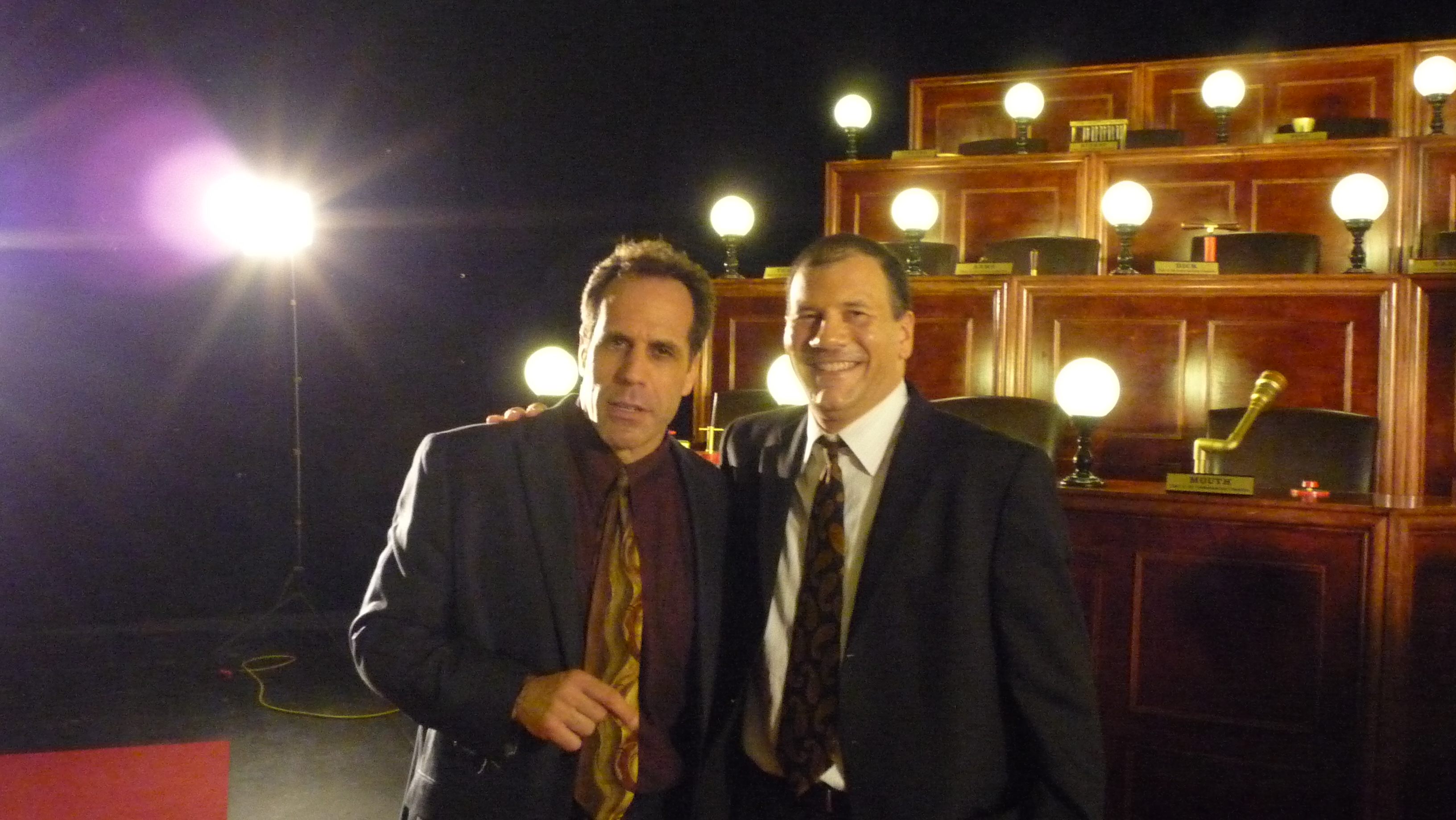 on set, June 2011: John E Seymore and Saul Stein