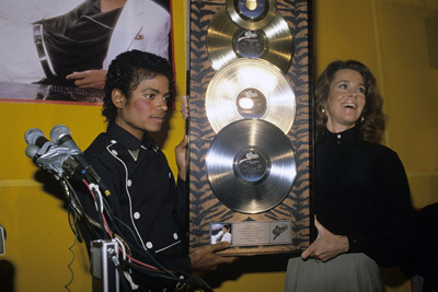 Michael Jackson and Jane Fonda circa 1983