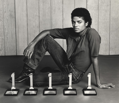 Michael Jackson with awards in Los Angeles