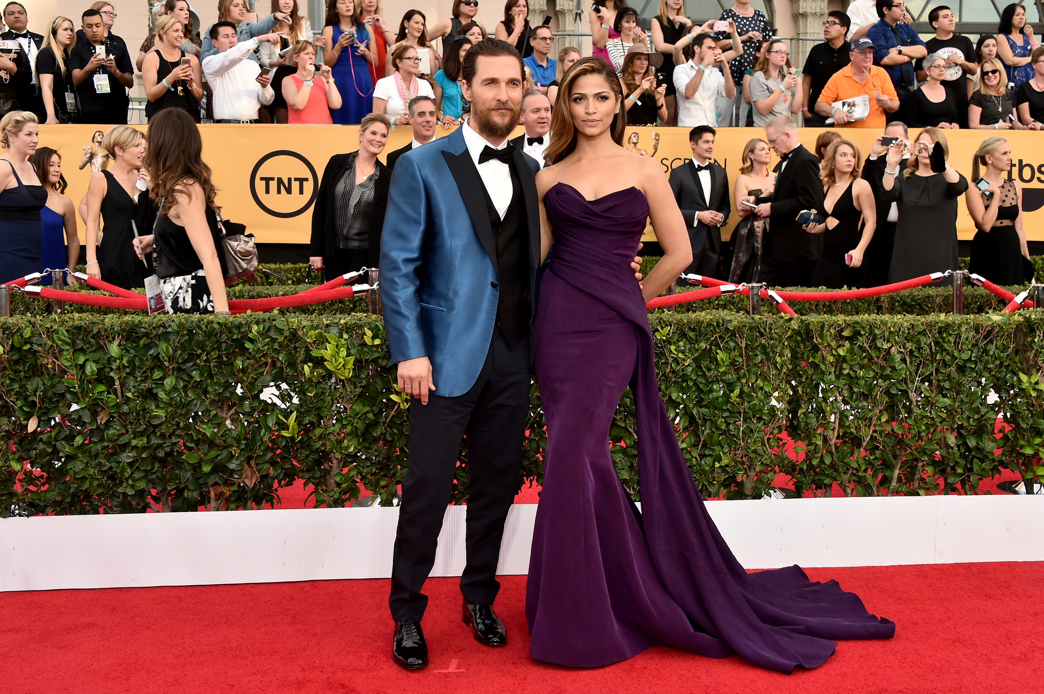 Matthew McConaughey and Camila Alves at event of The 21st Annual Screen Actors Guild Awards (2015)