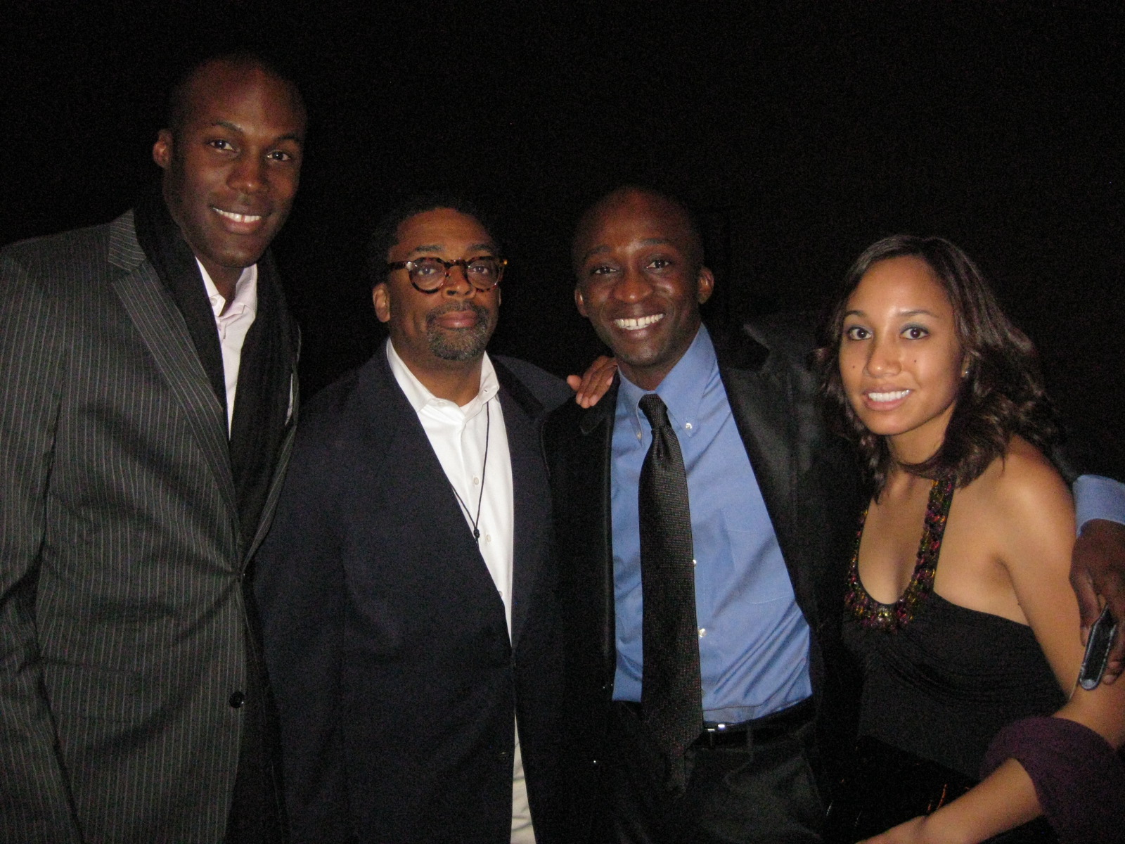 Jean-Pierre Vertus, Spike Lee, Temi Ojo, and Vanessa Mariveles at the San Diego Black Film Festival, 2010.