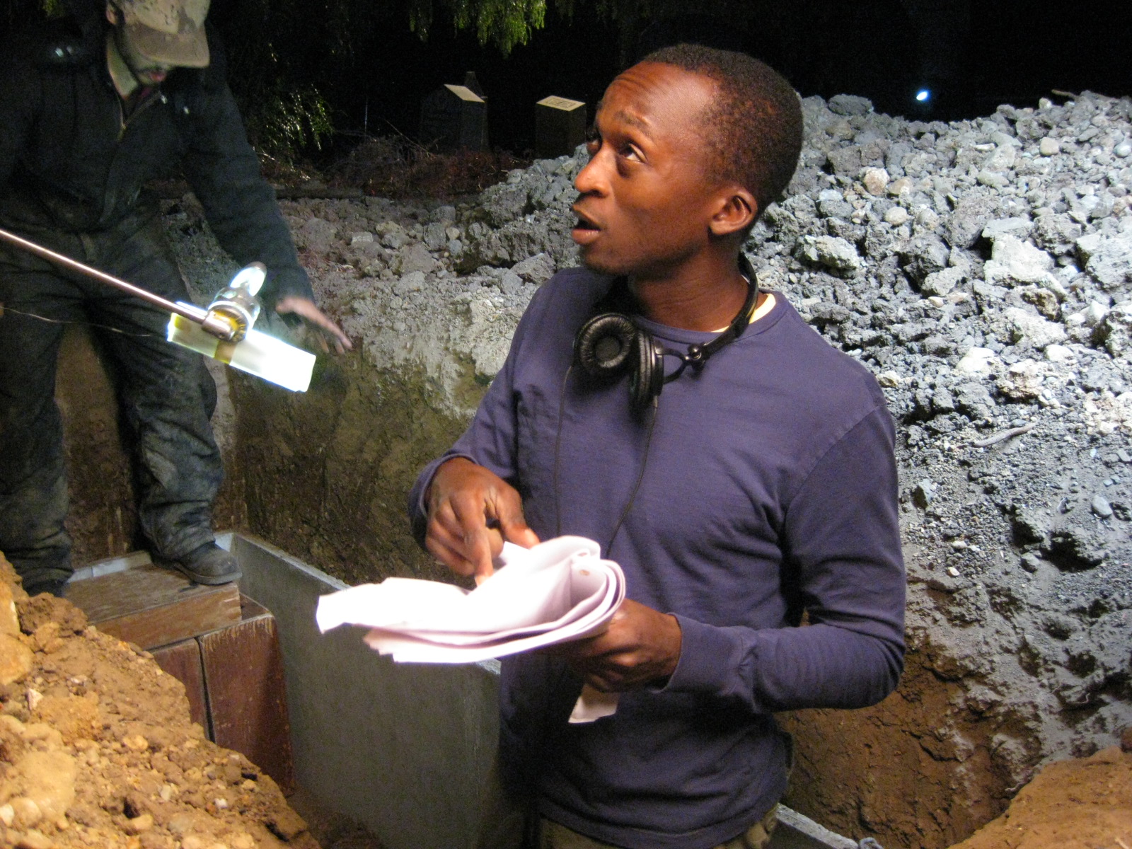 Temi Ojo on the set of Renouncing Angelica