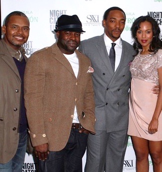 Night Catches Us actor/producer Ron Simons, actor Tariq Trotter (The Roots), leads Anthony Mackie & Kerry Washington. Night Catches Us NYC premier