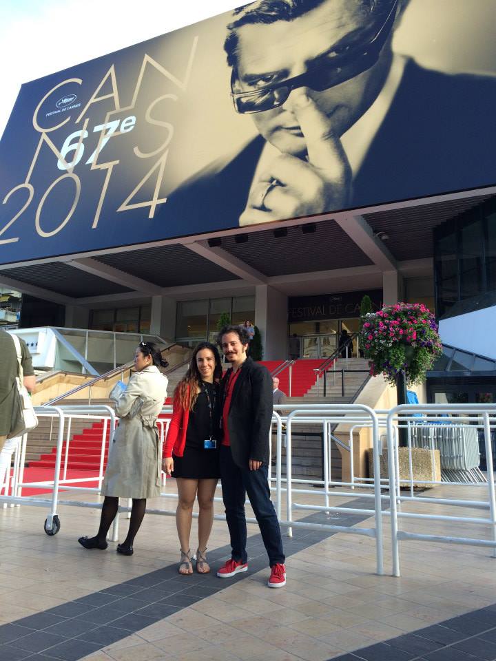 Director Isaac Ezban with his wife and producer Miriam Mercado before presenting THE INCIDENT at Cannes Film Festival (2014)