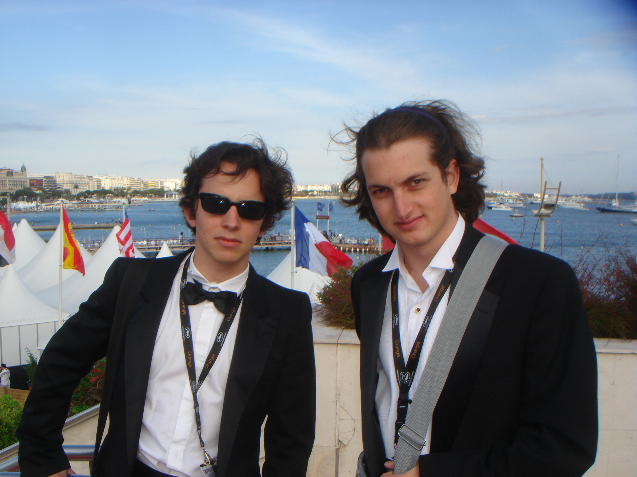 Isaac Ezban at Cannes Film Festival presenting his short film COOKIE , with partner in crime Salomon Askenazi (2008)