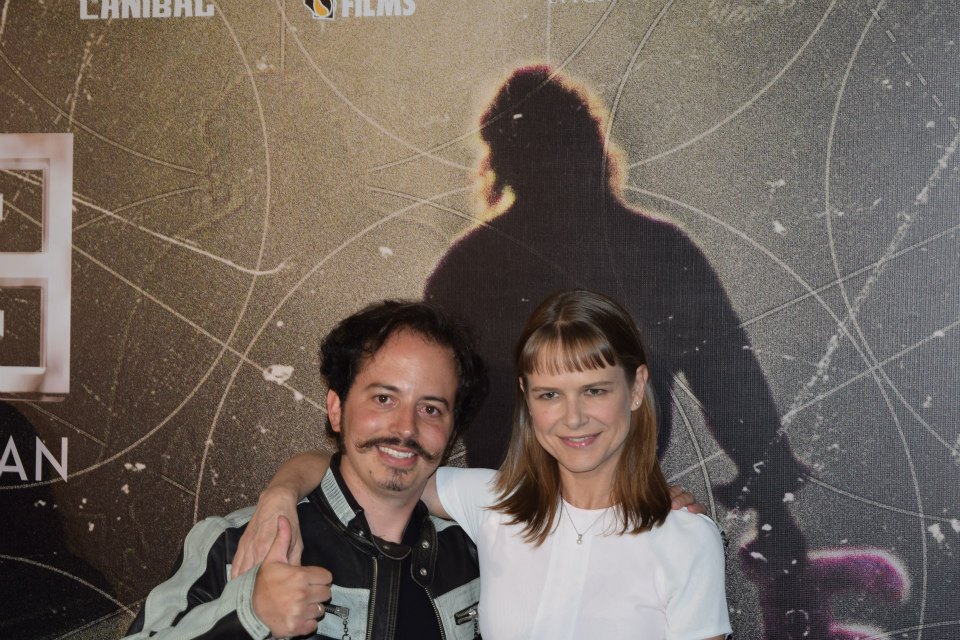 Isaac Ezban and actress Nailea Norvind at the premiere of THE INCIDENT in Mexico (Sept 2015)