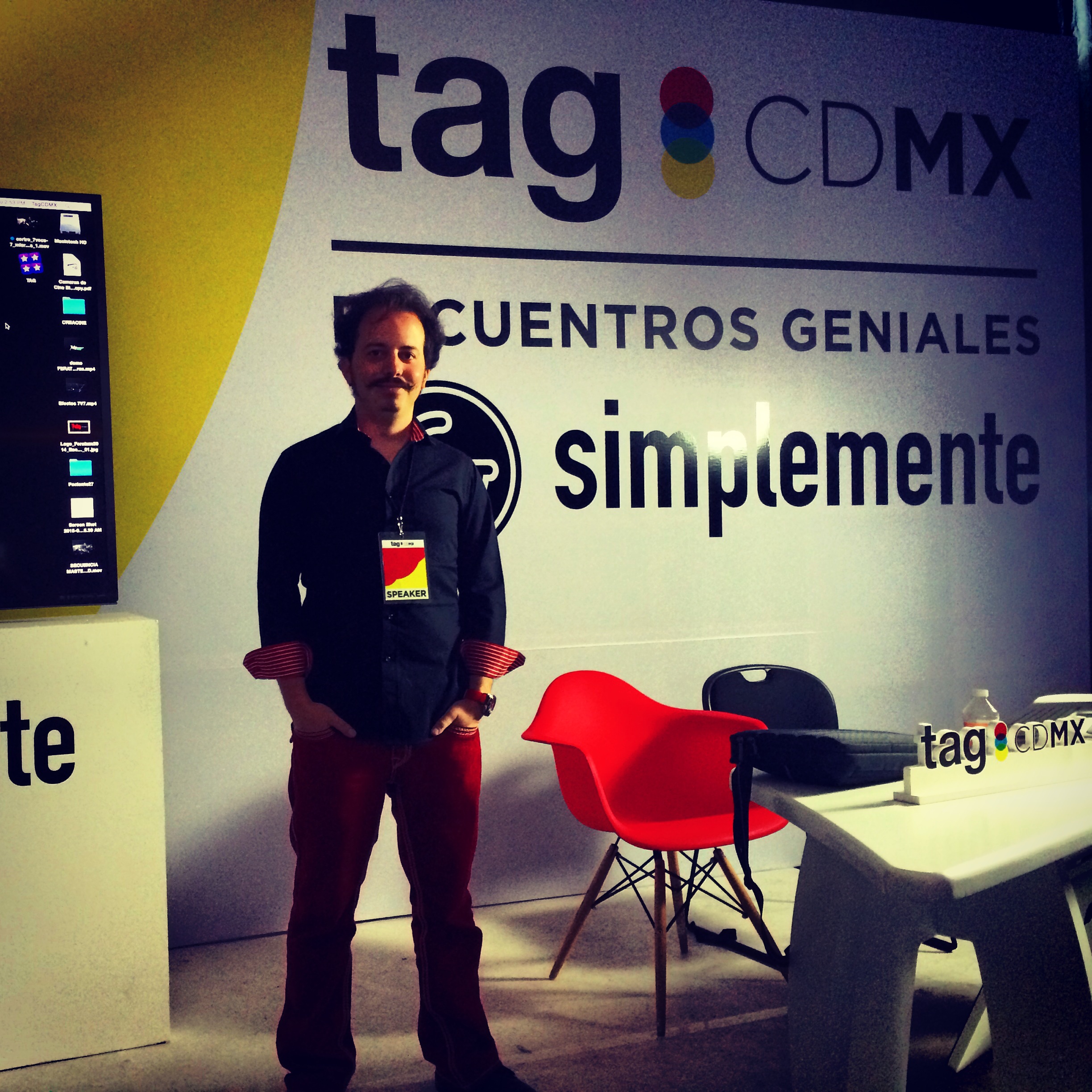 Isaac Ezban giving a conference in TagMX about his 2 first films THE INCIDENT and THE SIMILARS, July 2015