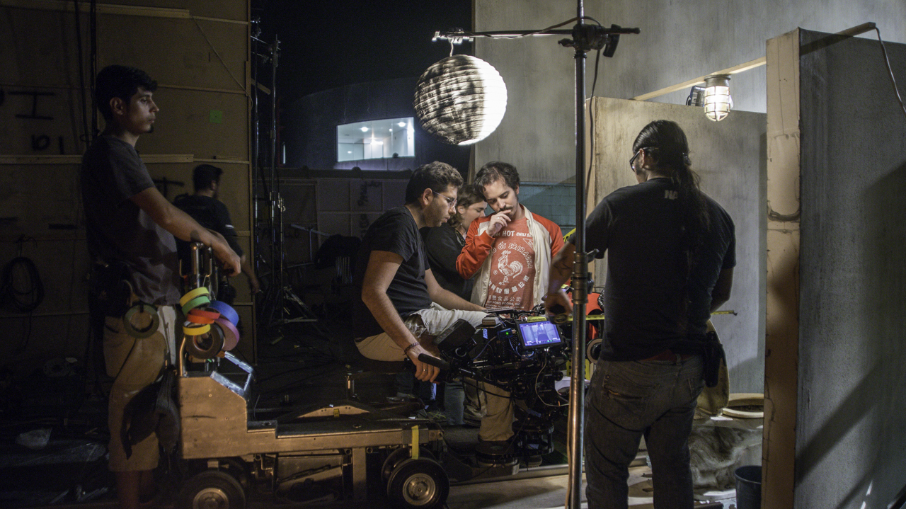 Director Isaac Ezban on the set of his second feature film THE SIMILARS (July 2014)