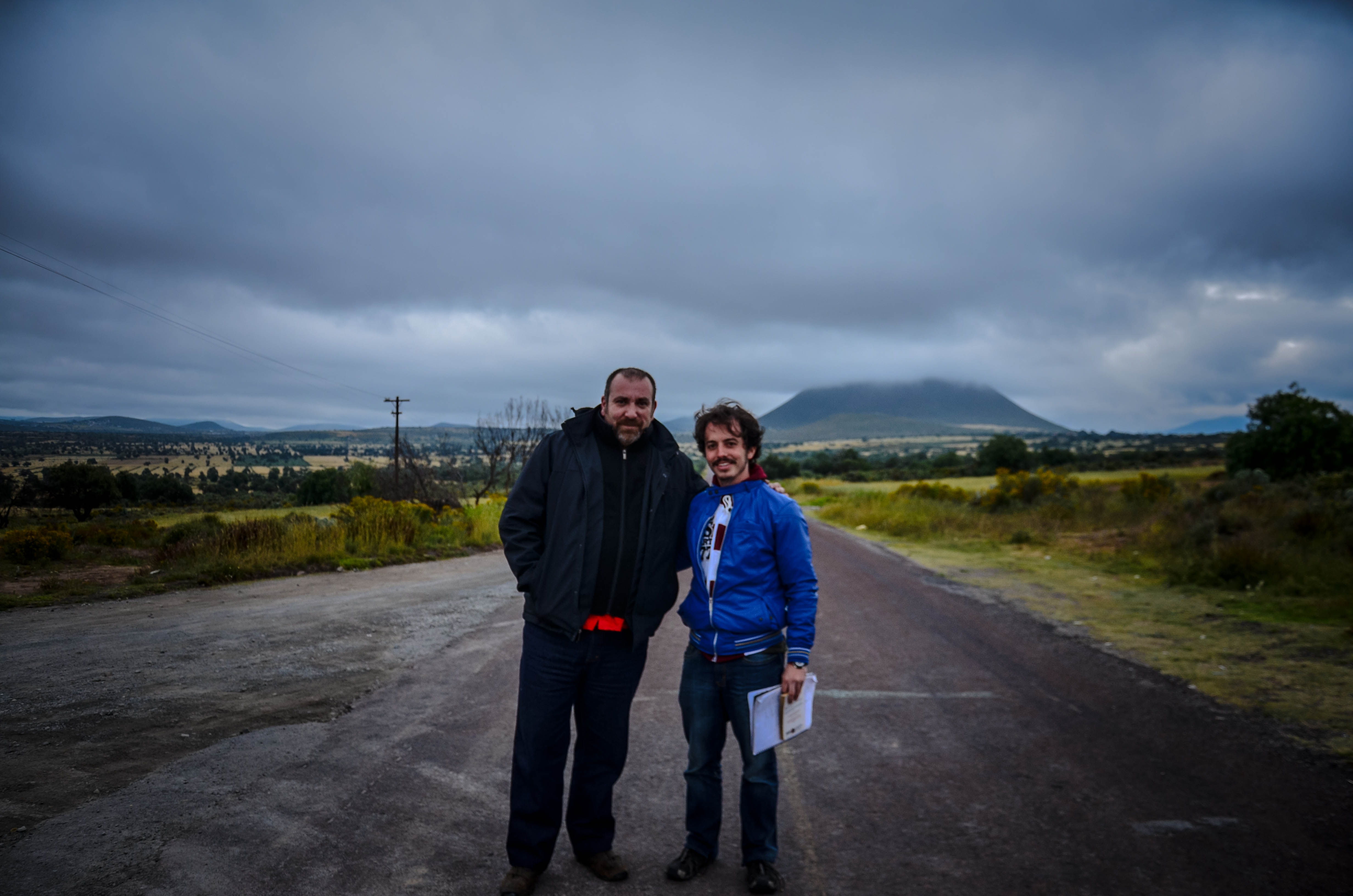 Director Isaac Ezban on the set of his first feature film THE INCIDENT (October 2013)