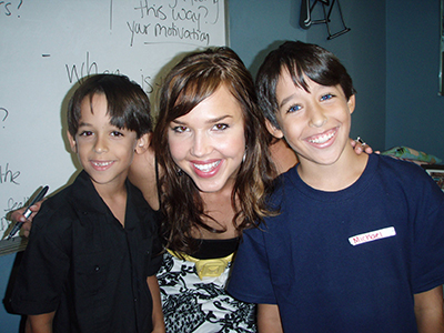 with actress Arielle Kebbel and my brother Michael Pena after an acting workshop.
