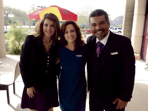 with Nia Vardalos and George Lopez on set of Car Dogs