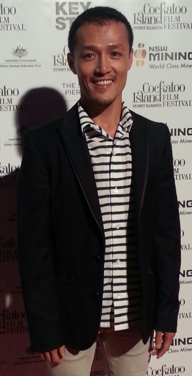 Khanh on the red carpet, Cockatoo Island Film Festival premiere 24/10/12