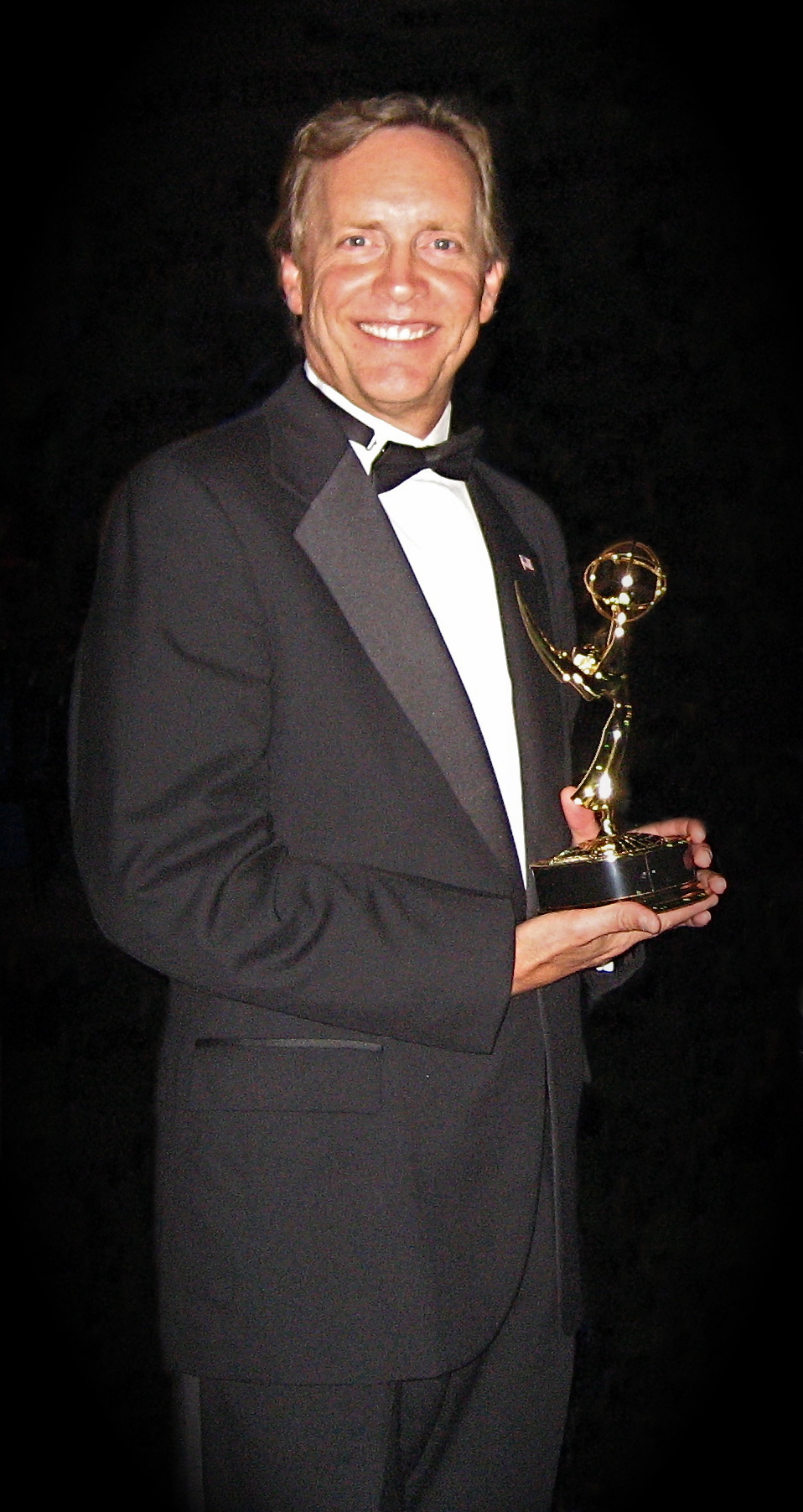 Larry Newman with 60th Annual Emmy Award for Outstanding Achievement in Children/Youth Programming