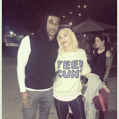 Alvester Martin and Rita Ora at Camp Flog Gnaw Festival