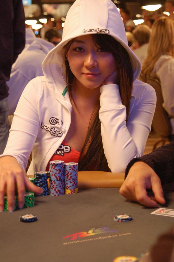 Maria Ho on the felt at the World Series of Poker 2008