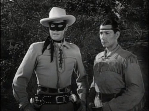 Still of Clayton Moore and Jay Silverheels in The Lone Ranger (1949)