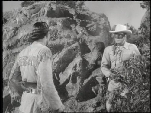 Still of Clayton Moore and Jay Silverheels in The Lone Ranger (1949)