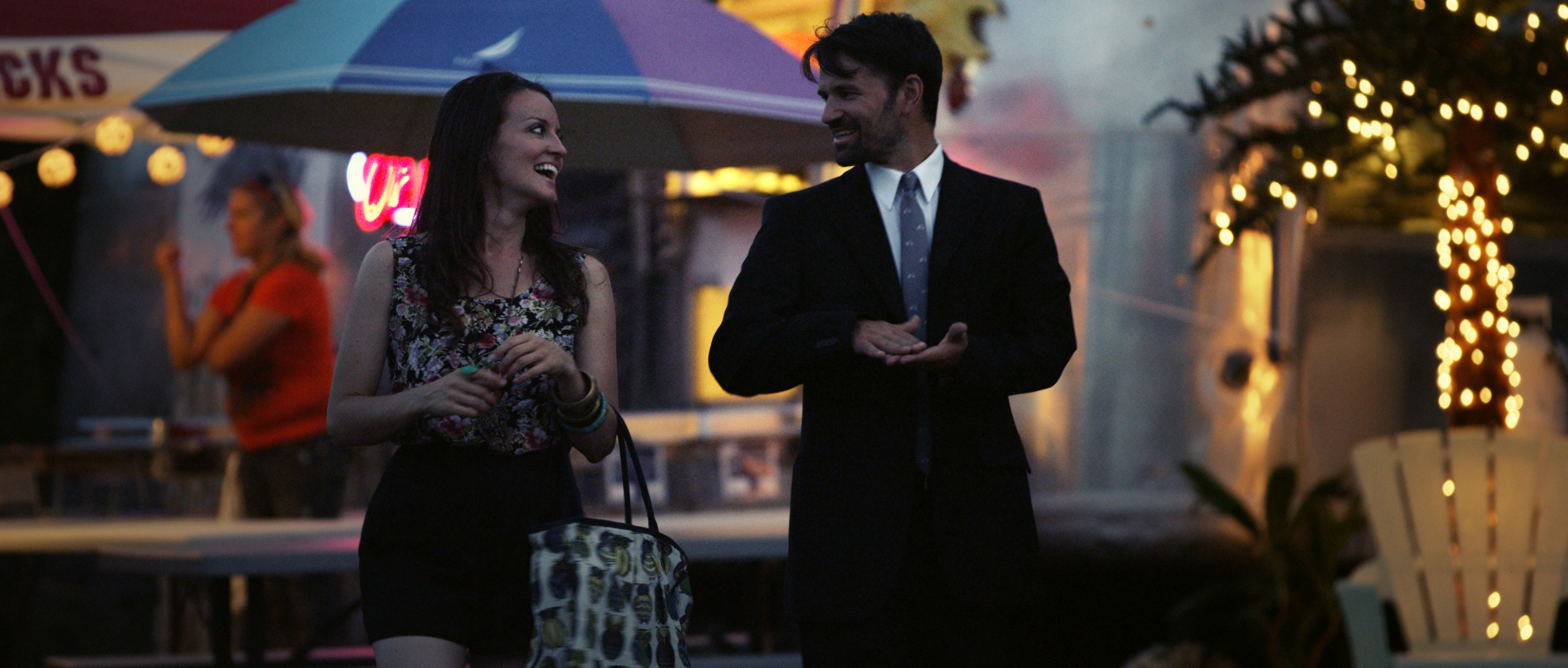 Ryan Schwarzman with actress Mary Bogh in a screen shot from 'Gordon Family Tree'