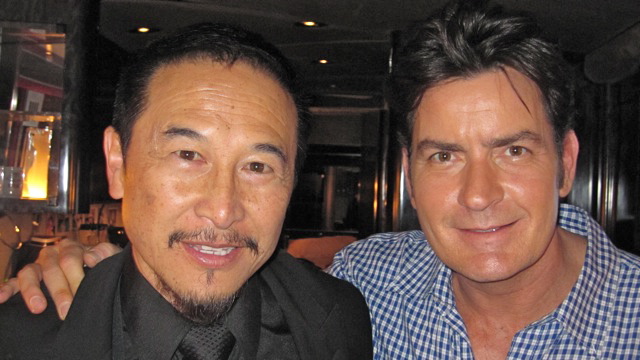 With Charlie Sheen