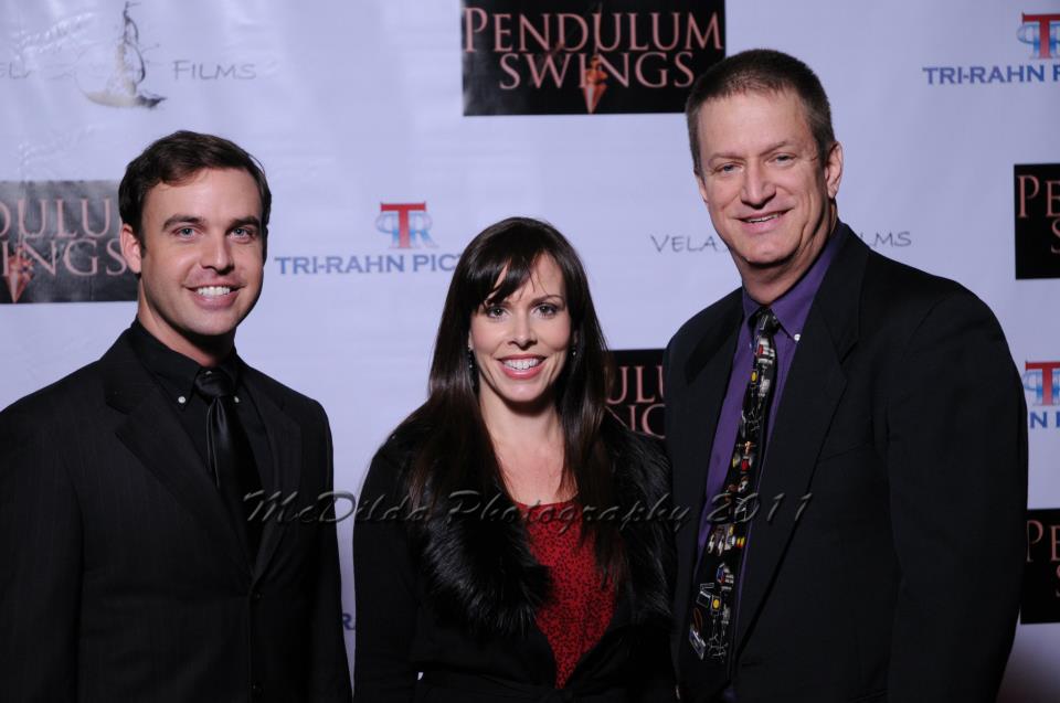 Bill Rahn with Adam Melton and Vanessa Ore - Red carpet