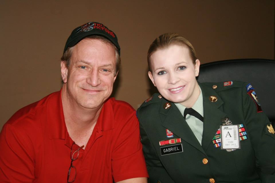 Bill Rahn and Jessica Lynch on the set of Virtuous