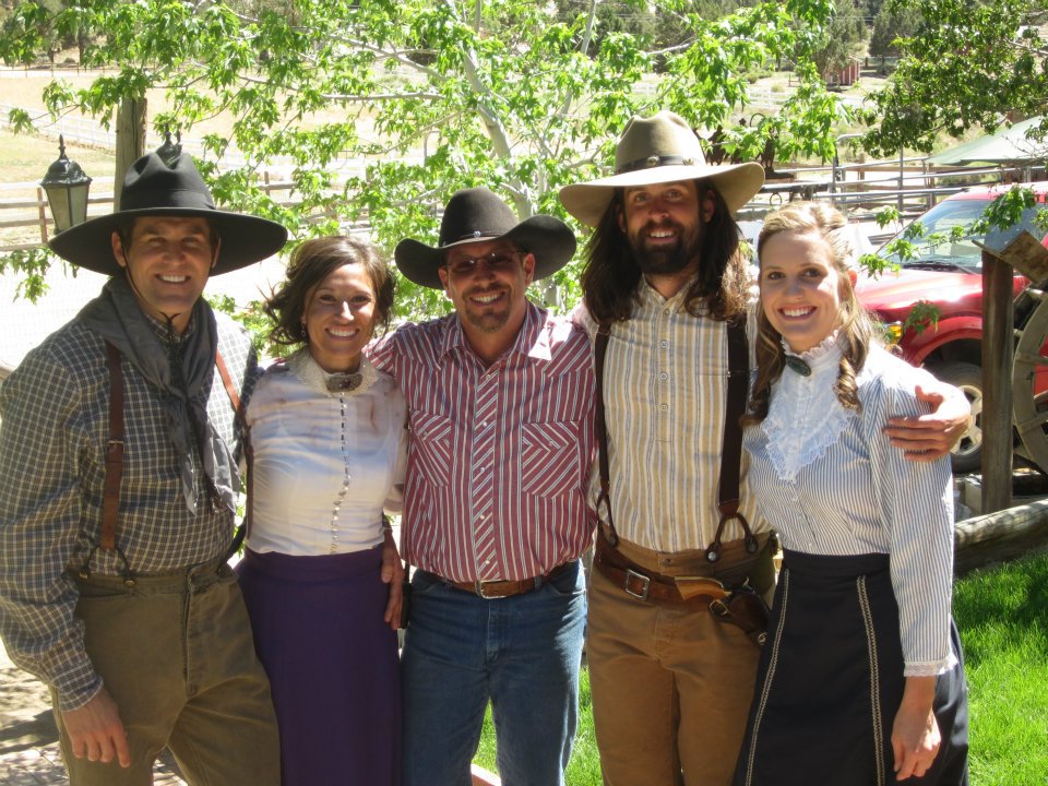 Tales of the Frontier set with Chris Hlozek, Candice Bolek, Tino Luciano, Brent King, Sarah McDermott