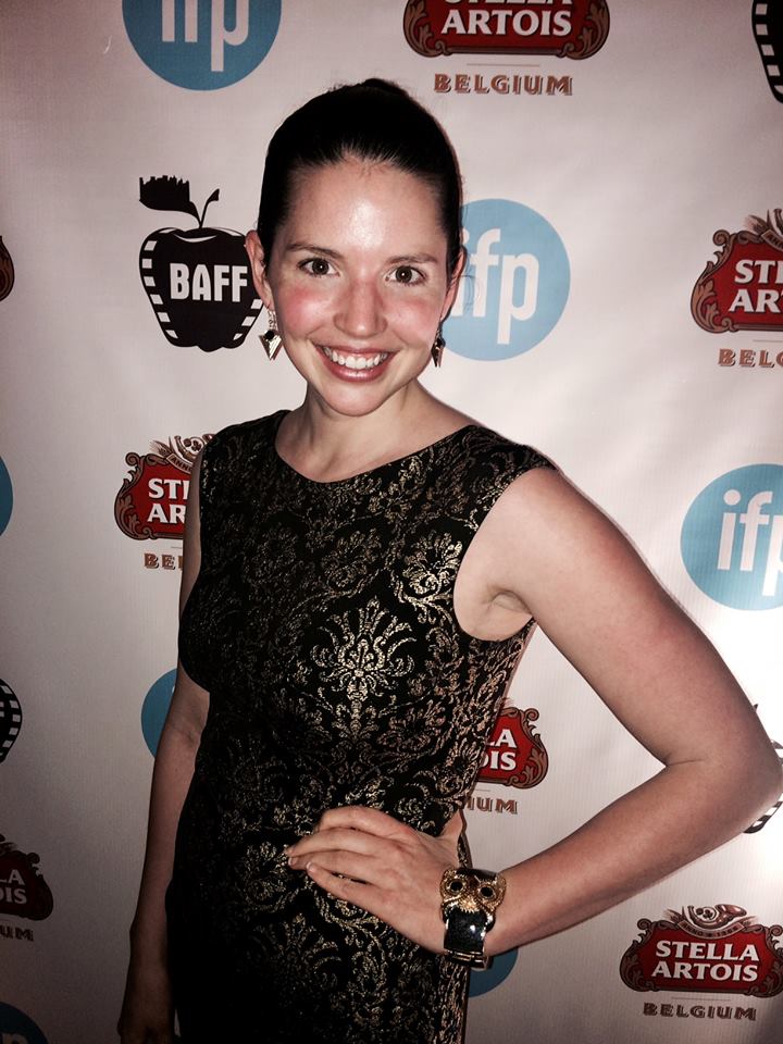 Laura Butler at Big Apple Film Festival 2014 premiere of Family on Board, starring Eric Roberts, George Pogotsia, and Karina Arroyave.
