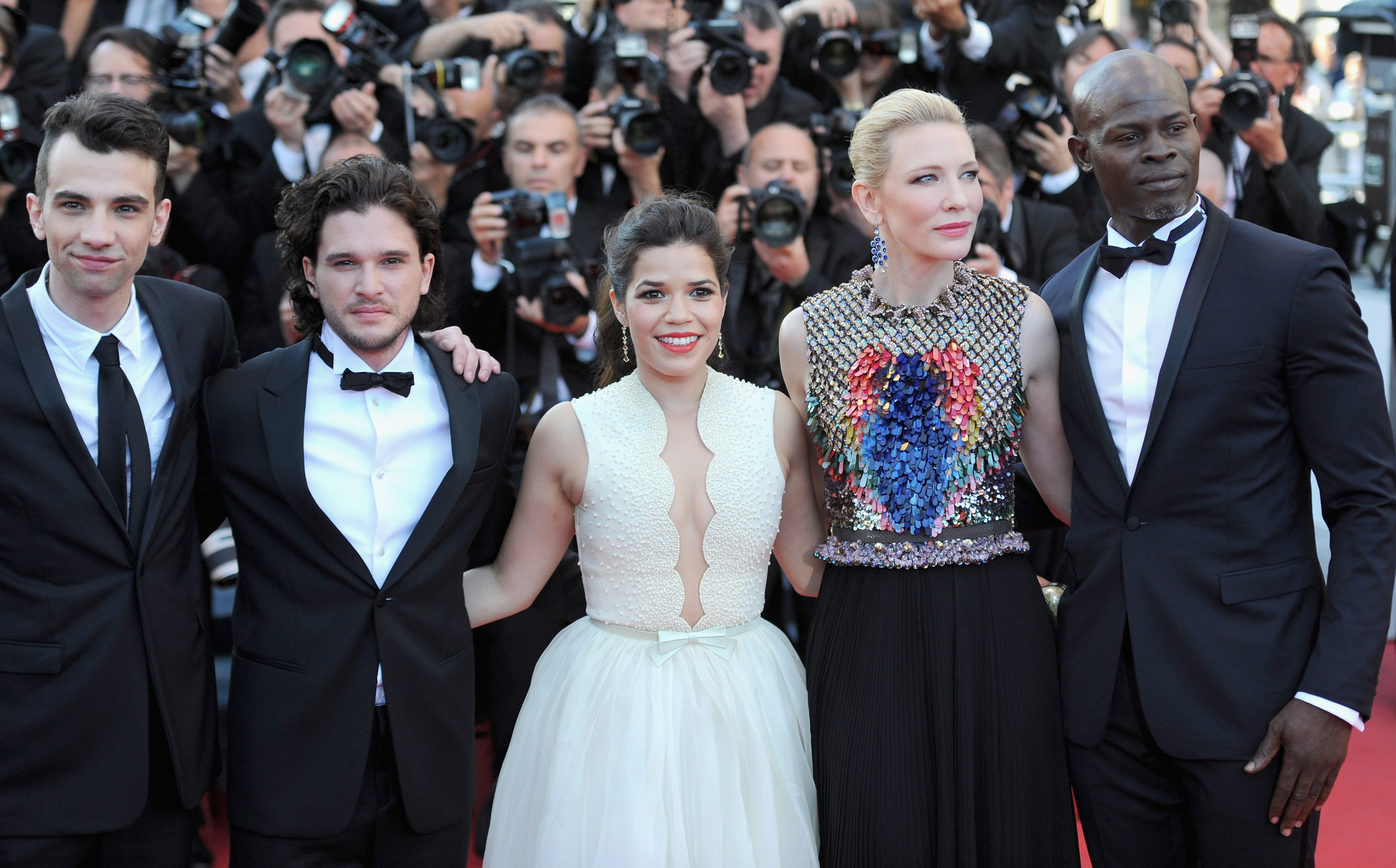 Cate Blanchett, Djimon Hounsou, Jay Baruchel, America Ferrera and Kit Harington at event of Kaip prisijaukinti slibina 2 (2014)