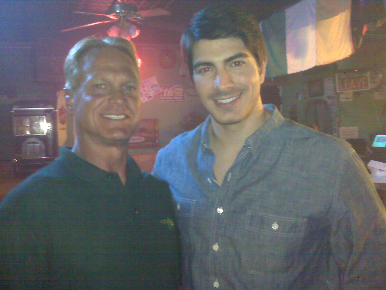 Bobby Vigeant with Brandon Routh in Rhode Island on Feature Film 