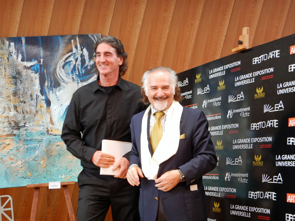 Tim Taylor with Jose Van Roy Dali at the Eiffel Tower Exposition Universelle, October 2014.