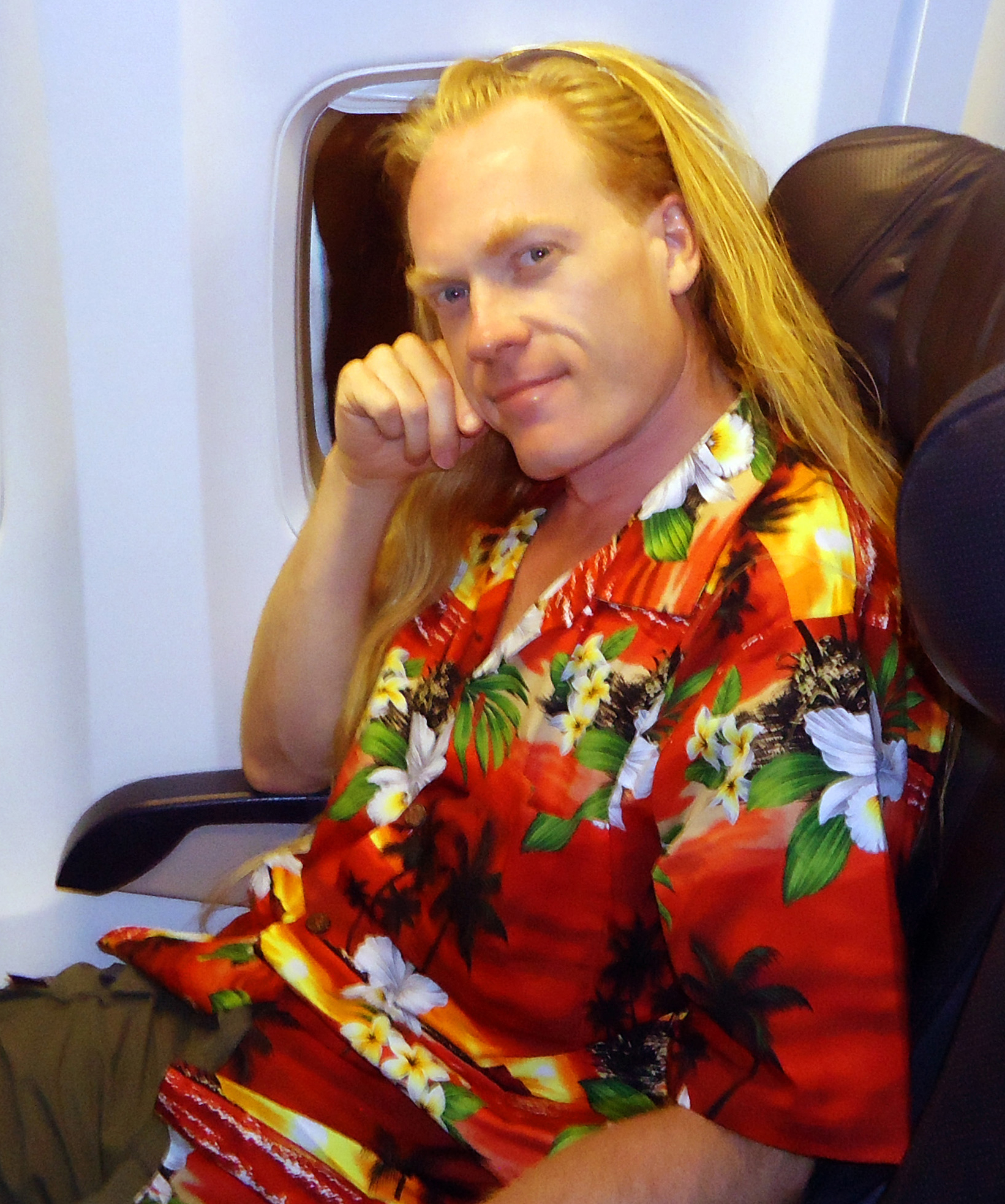 May 2012. Back from Honolulu Film Awards, Hawaiian Airlines.