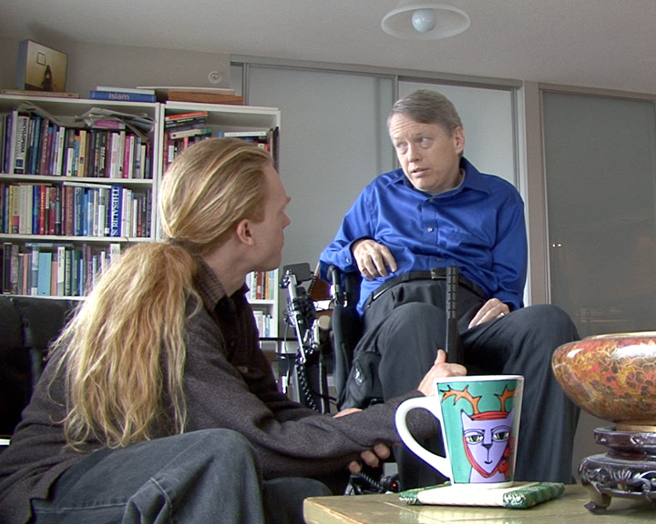 Interviewing Sam Sullivan (Vancity Mayor 2006-2009) during the Vancouver 2010 Olympics.