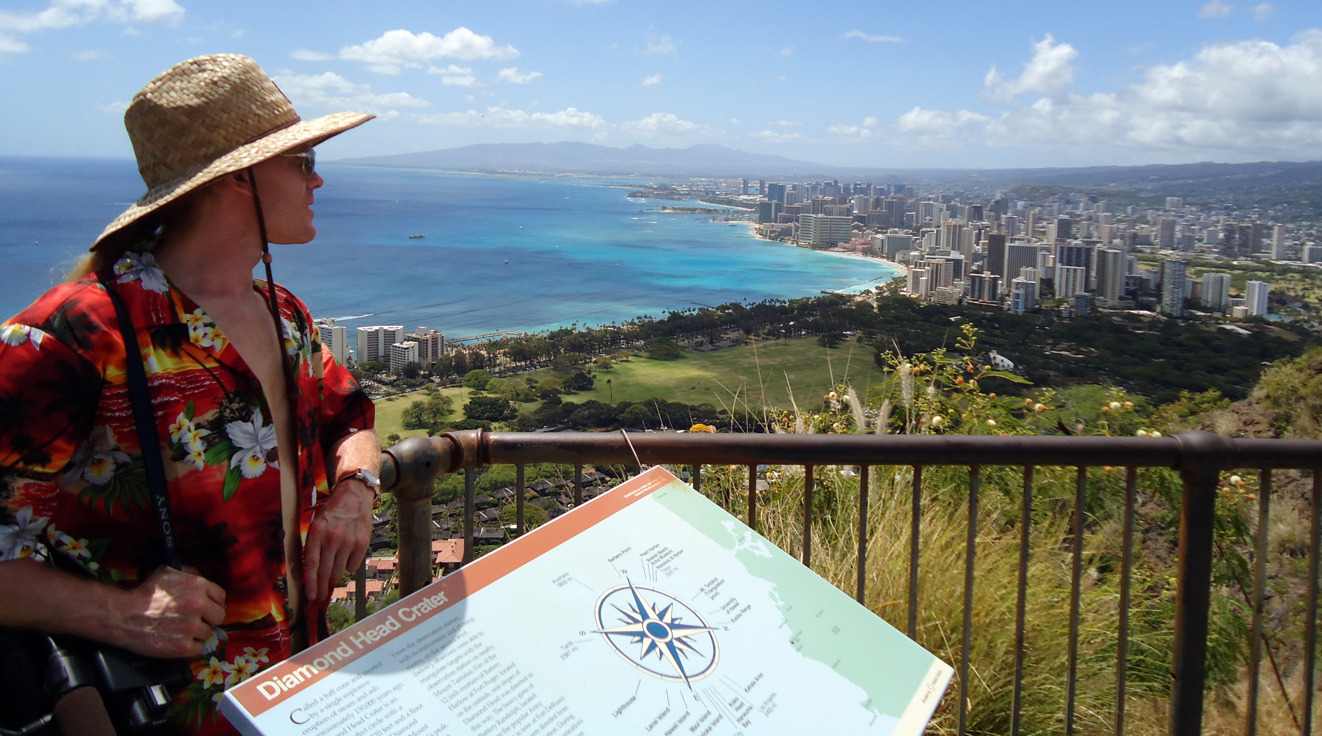 Diamond Head lookout over Waikiki, Honolulu May 2012.